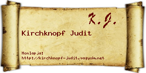 Kirchknopf Judit névjegykártya