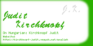judit kirchknopf business card